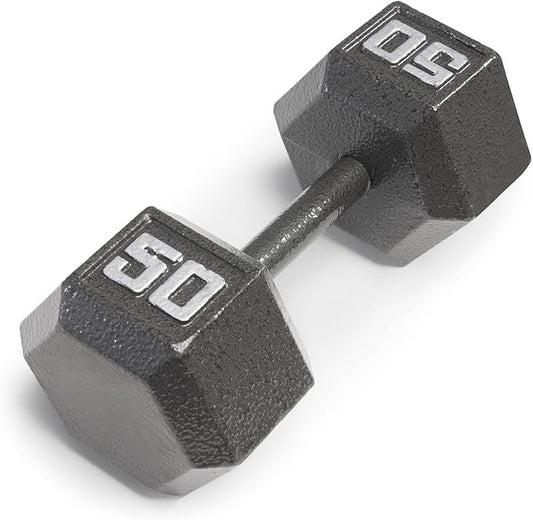 Marcy Cast Iron Hex Dumbbells Collection - Available size from 3-lb to 100-lb, SOLD INDIVIDUALLY