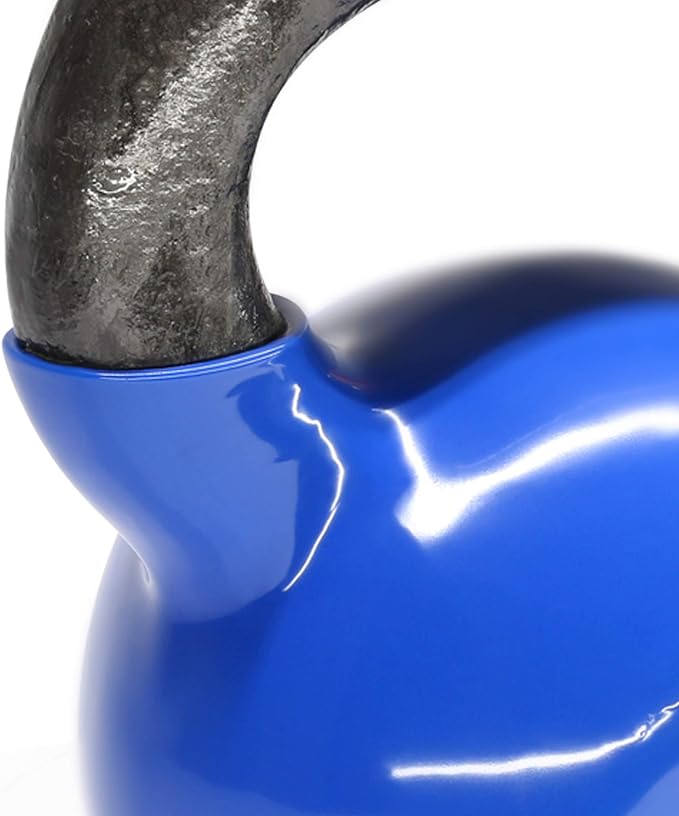 Yes4All Kettlebell, Vinyl Coated Kettlebell Cast Iron Sets with Stable Flat Bottom for Full Body Workout, Push up, Grip Strength Training & Weights Exercises