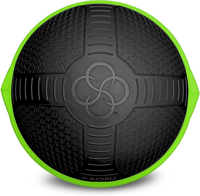 Bosu Half Ball Home Balance Exercise Trainer for Strength and Flexibility Workouts with Built to Last Burst Resistant Material and Hand Pump