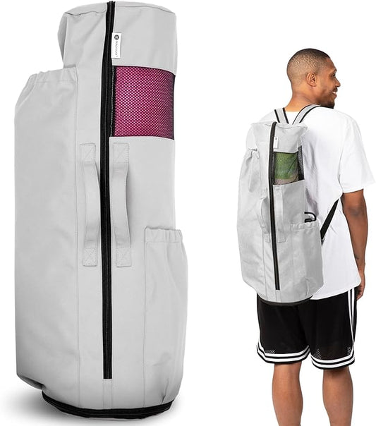 MAGNILAY Yoga Mat Bag - for Women and Men, Yoga Bag with Pockets and Adjustable Strap, Yoga Mat Carrier, Fits Mats Blocks and Yoga Accessories for Workouts, (32”L x 9” Diameter)