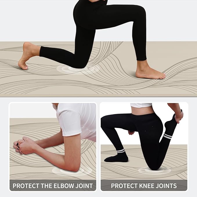 Large Yoga Mat-72’x36’x0.4’ Extra Width ＆ Thick,Comfortable,Non-Slip Exercise Mat-Works Great on All Floor for Stretching,Yoga Studio,Gym or Home Workouts