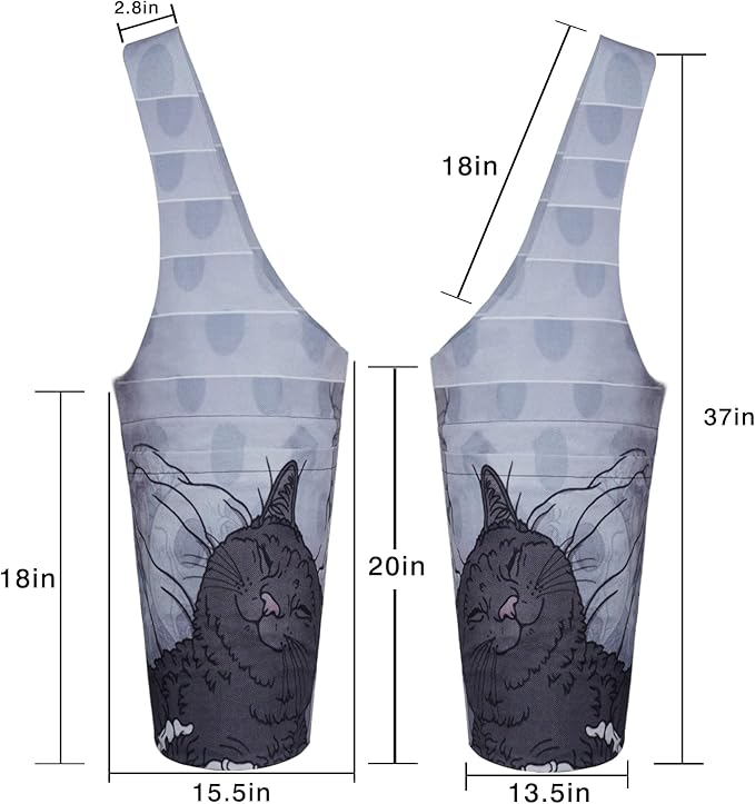 Fashion Printed Yoga Mat Bag with Large Side Pocket & Zipper Pocket Long Tote Yoga Bag Fit Most Size Mats - Holds More Yoga Accessories