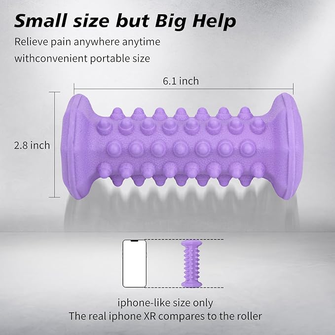 Plantar Fasciitis Relief,Foot Roller,Foot Massager Roller for Deep Tissue Muscle Massage,Portable Reflexology Tool-Purple