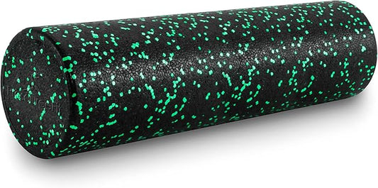 ProsourceFit High Density Foam Rollers 12 - inches Long, Firm Full Body Athletic Massage Tool for Back Stretching, Yoga, Pilates, Post Workout Muscle Recuperation, Black/Blue