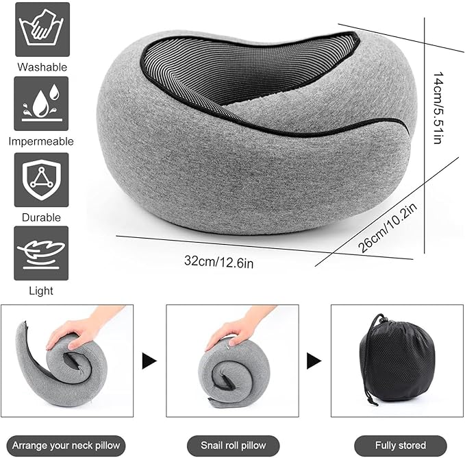 WEERSHUN Travel Pillows for Airplanes,2024 New Travel Pillow,Travel Neck Pillow Airplane Memory Foam Travel Pillow Neck Pillow for Traveling Suitable for Airplanes,Offices and Cars
