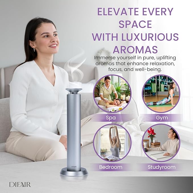 Rechargeable 10,000 mAh Aroma Diffuser - Hotel Collection Diffuser Oil Machine - Scent Diffuser for Home, Hotel, spa - Hotel Scent Diffuser - Perfect for Home Luxury scents