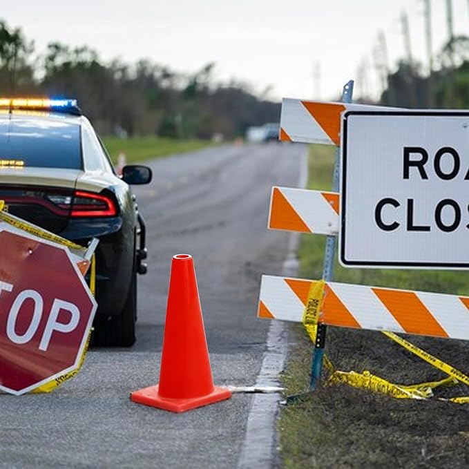 6in/9in/12in/28in Heavy Duty Agility Training Cones for Sports & Kids Coaching, Field Markers for Motorcycle, Bikes, Traffic, Basketball, Soccer Drills, Durable, Multipurpose, Adjustable