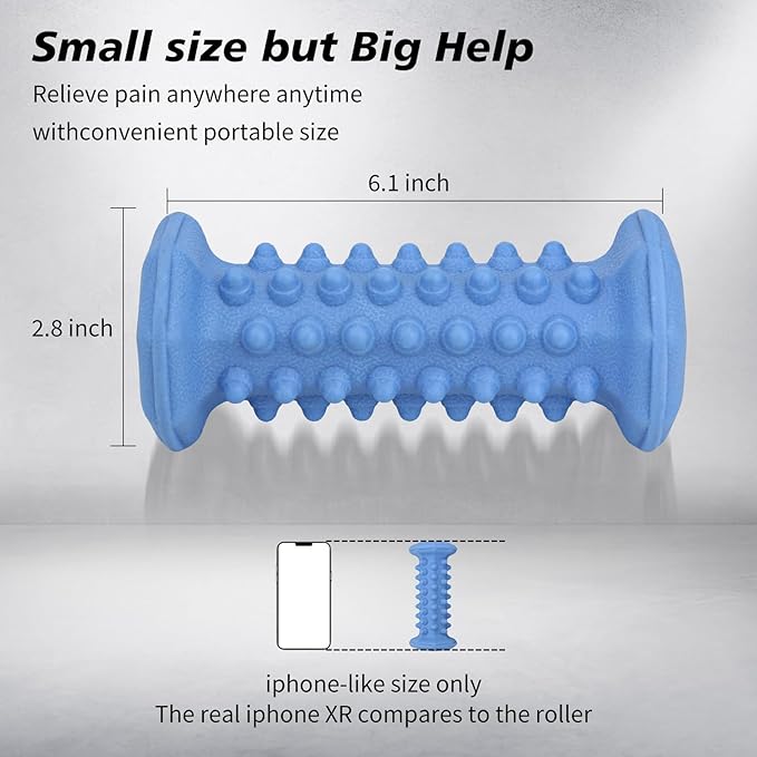Plantar Fasciitis Relief,Foot Roller,Foot Massager Roller for Plantar Fasciitis,Deep Tissue Muscle Massage,Arch and Heel Pain Relief,Portable Reflexology Tool-Blue