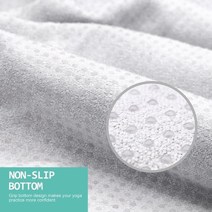 Eunzel Hot Yoga Towel, Non Slip Yoga Mat Towel Sweat Absorbent Printed Yoga Towel with Grip Dots for Hot Yoga, Pilates and Workout 72"x 24", Vibrant Vein