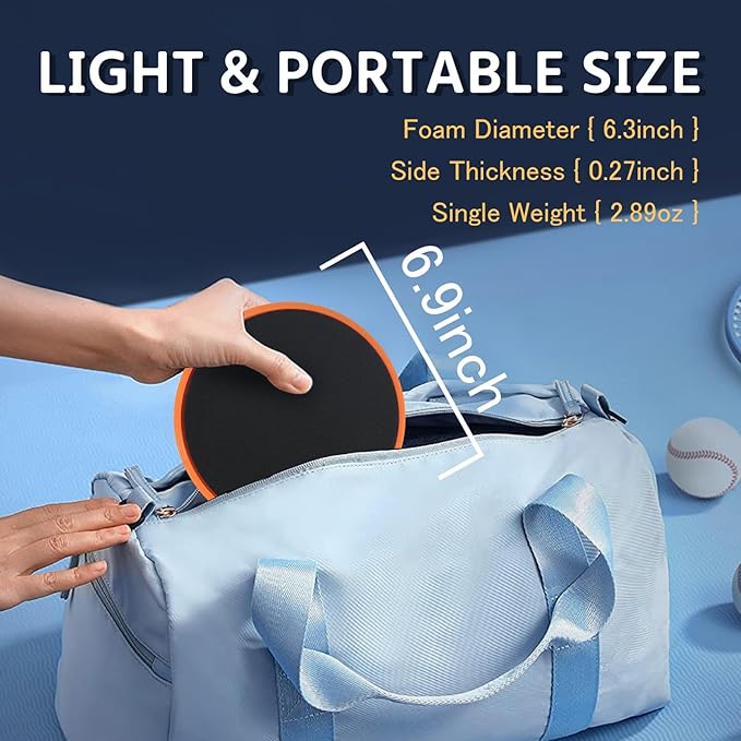 ZILLEEN Exercise Sliders for Working Out Fitness Discs for Pilates Women Men, 2 Pack