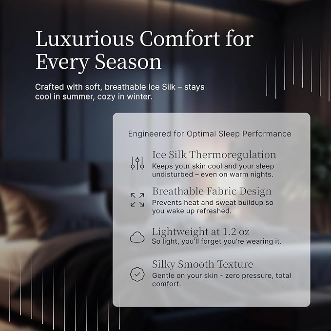 Nox Sleep 3D Sleep Mask for Men, 100% Light Blocking Eye Mask for Sleep, Ice Silk Adjustable Sleeping Mask for Side Sleepers, Soft Breathable Blindfold, Perfect Sleep Mask for Travel & Women (Black)