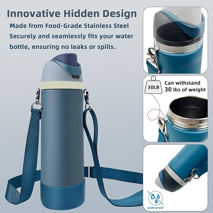 Silicone Boot Set for Owala Water Bottle 24 oz, 32 oz, 40 oz - Includes Non-Slip Sleeve, Shoulder Strap & Handle Strap, Perfect Owala Accessories, Fits Owala Tumbler, Owala FreeSip, Candy Coated