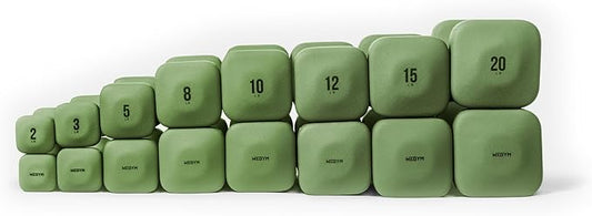 WeGym SafeGrip Dumbbells, Anti-Slip, Anti-Roll, Thick Handles, Free Weights, Square Dumbbells for Secure Workouts at Home, Weightlifting, and Personal Training