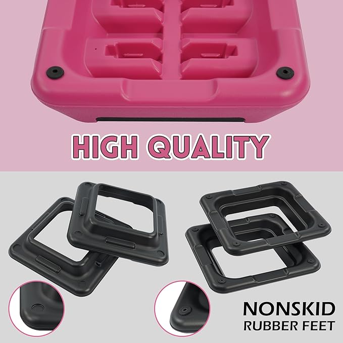 Fitvids Step Aerobic Platform, Exercise Step with 5 levels Adjustable Height, 4 Stackable Risers, Fitness Training Workout Stepper for Home Gym, Cardio Strength, Multiple Options