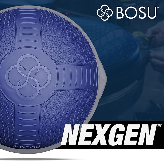 Bosu Half Ball Home Balance Exercise Trainer for Strength and Flexibility Workouts with Built to Last Burst Resistant Material and Hand Pump