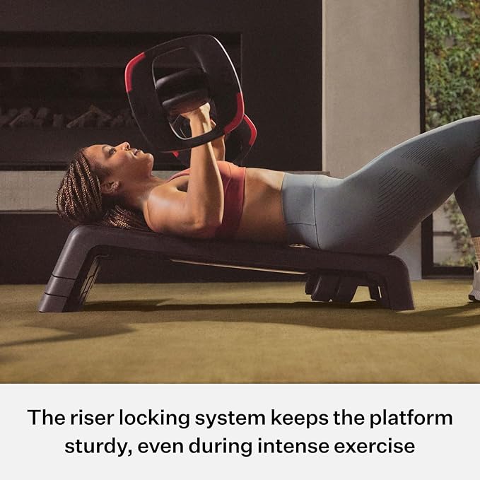 Les Mills™ SMARTSTEP™ Adjustable Dual Purpose Cardio and Strength Step Platform System with Built In Risers