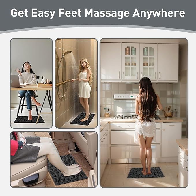 Portable Feet Acupressure Mat, Foldable Foot Massager Mat, Pressure Point Massage Pad, Anti Fatigue Office Standing Desk Pad, Stand Up Pad, Relieve Foot Pain