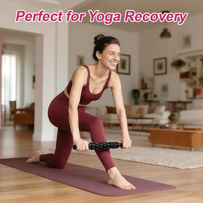 Muscle Roller Stick, Muscle Roller, Liposuction Massage Roller for Lymphatic Drainage, Massager Stick for Relief Muscle Soreness, Trigger Points, Help Exercise Runner Legs, Back Recovery