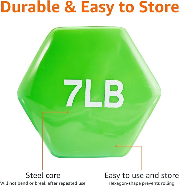 Amazon Basics Vinyl Coated Dumbbell Hand Weights