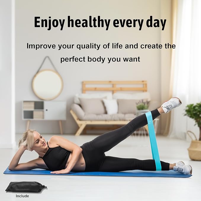 Resistance Bands for Working Out, Exercise Bands Resistance Bands Set with 5 Resistance Levels, Multi-Colored Workout Bands for Indoor & Outdoor Fitness, Leg Strength Training, Yoga