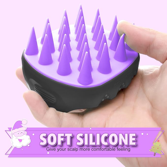 Cbiumpro 2-Pack Scalp Massager Shampoo Brush, Ultra Soft Silicone Scalp Scrubber Exfoliator Brush for Hair Growth & Dandruff Removal - 100% Fit All Hair Types