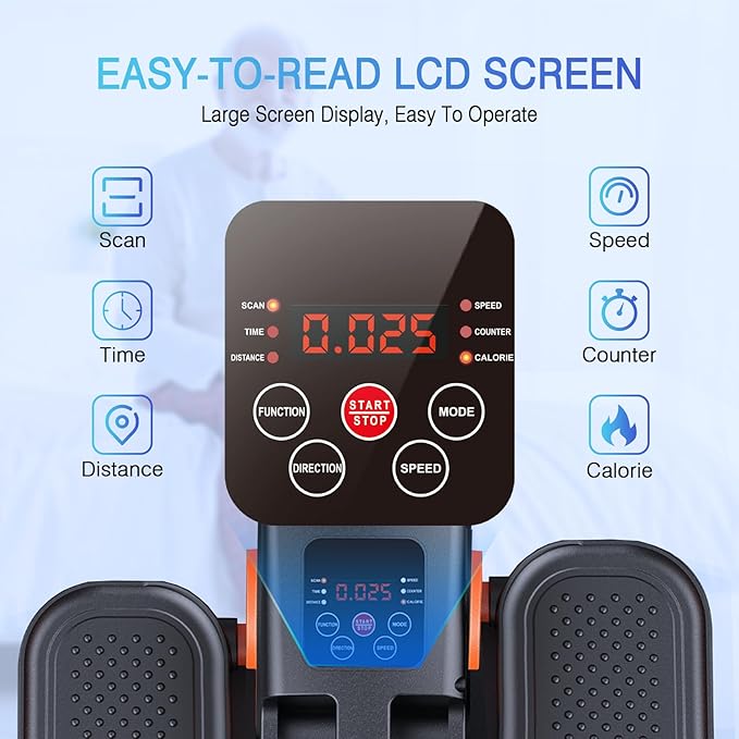 Under Desk Elliptical Machine, Electric Elliptical Leg Exerciser for Seniors with 12 Ad justable, Quiet Portable Elliptical Machine, Seated Pedal Exerciser with Remote Control