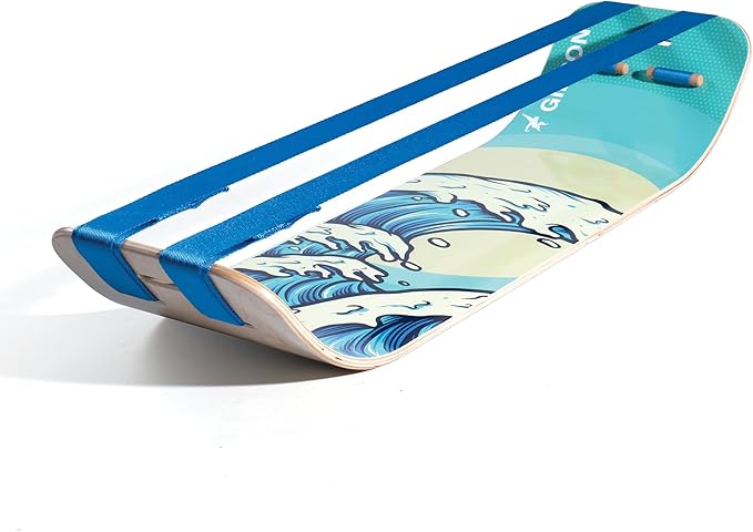 GIBBON SlackBoard - GiBoard Balance Board - Gift for Kids & Adults - 1 & 2 Line Options - Slackline Balance Trainer for Core Workouts, Standing Desk Exercise, Home Gym, Yoga & More