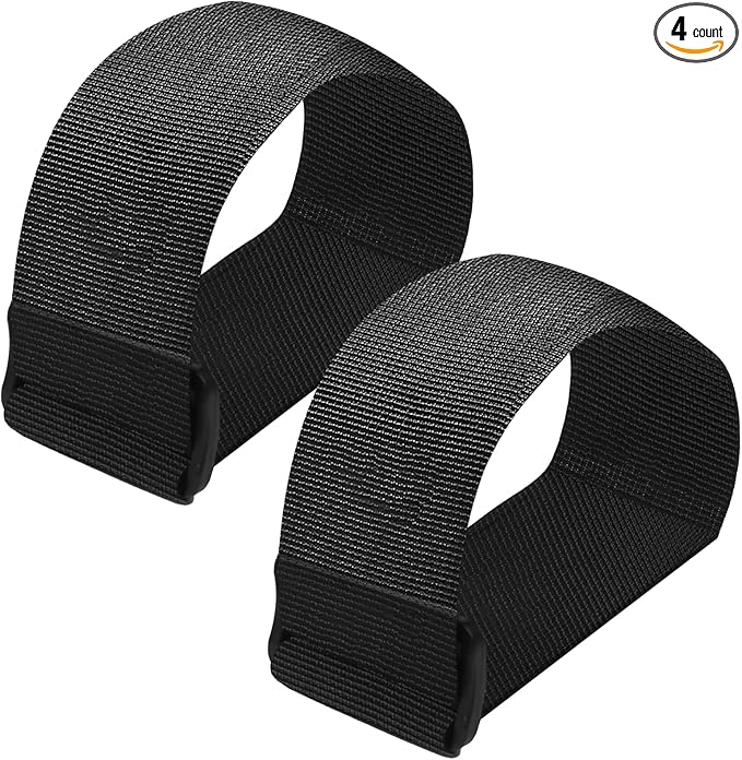 Leg Exerciser Traction Straps, Under Desk Elliptical Pedal Band for Seniors, Secure & Stability for Electric Ellipse Equipment