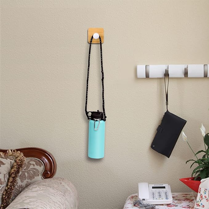 Wongeto Paracord Handle Carrier Holder with Shoulder Strap,Compatible with Hydro Flask Wide Mouth Water Bottles