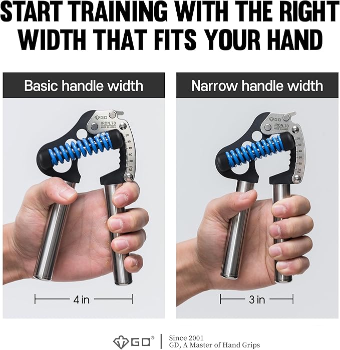 GD IRON GRIP 70 Hand Grip Strengthener (Adjustable hand grip) Wrist and Forearm Strength Trainer Hand Strengthner
