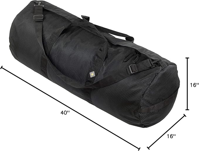 Diamond Ripstop Duffle Bags, Ultra Tough & Tear Resistant, Reinforced Stitching, Weatherproof, Packable Foldable Duffle Bag for Traveling