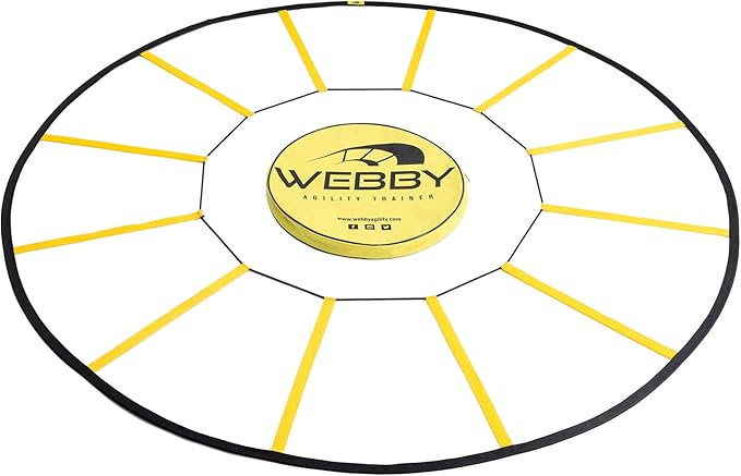 Webby Agility Trainer – Circle Speed and Agility Ladder for High Intensity Reactive Footwork Drills and Skills – A Circular Piece of Reaction Training Equipment That Changes The Way You Move
