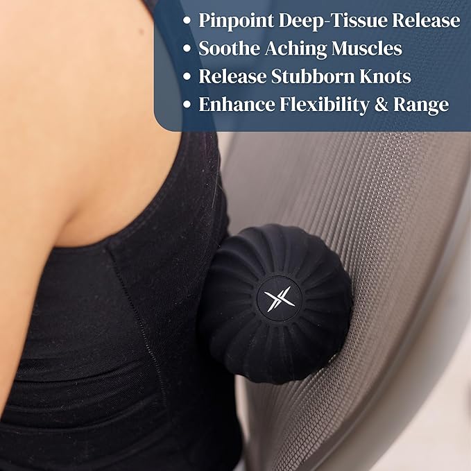 Frost Fit VibePro Pulse - Vibrating Massage Ball Massager - Deep Tissue Therapy Ball with 4 Speeds - Myofascial Release & Pain Relief