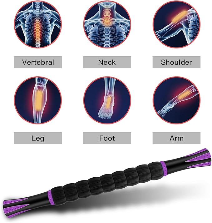 Muscle Roller, Massage Roller Stick for Athletes, Help Reducing Muscle Soreness Cramping Tightness Leg Arms Back Calves Muscle Massager