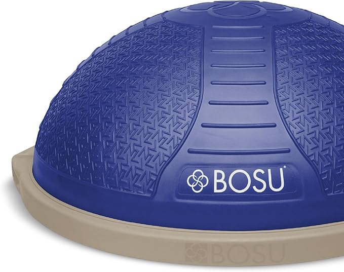 Bosu Half Ball Home Balance Exercise Trainer for Strength and Flexibility Workouts with Built to Last Burst Resistant Material and Hand Pump