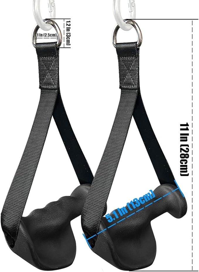 Ergonomic Tricep Rope Pulldown Attachments, Upgraded 27 32 40 & 47 Inch Extra Long Triceps Rope Cable Attachments for Gym, LAT Pull Down Bar for Cable Machine, Tricep Workout Cable Attachments