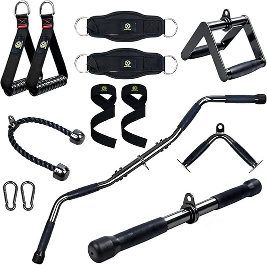 LAT Pulldown Attachments, Cable Machine Attachment Gym Accessories, Cable Attachments for Gym, Home Gym Accessories