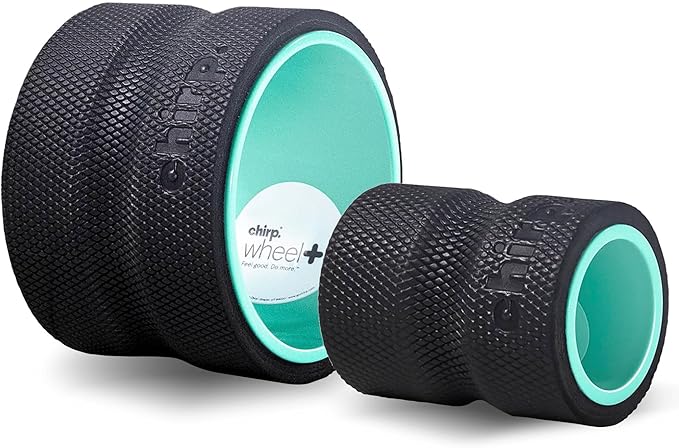 Chirp Wheel+ Foam Roller for Back Pain Relief, Muscle Therapy, and Deep Tissue Massage 4 and 6 Inch