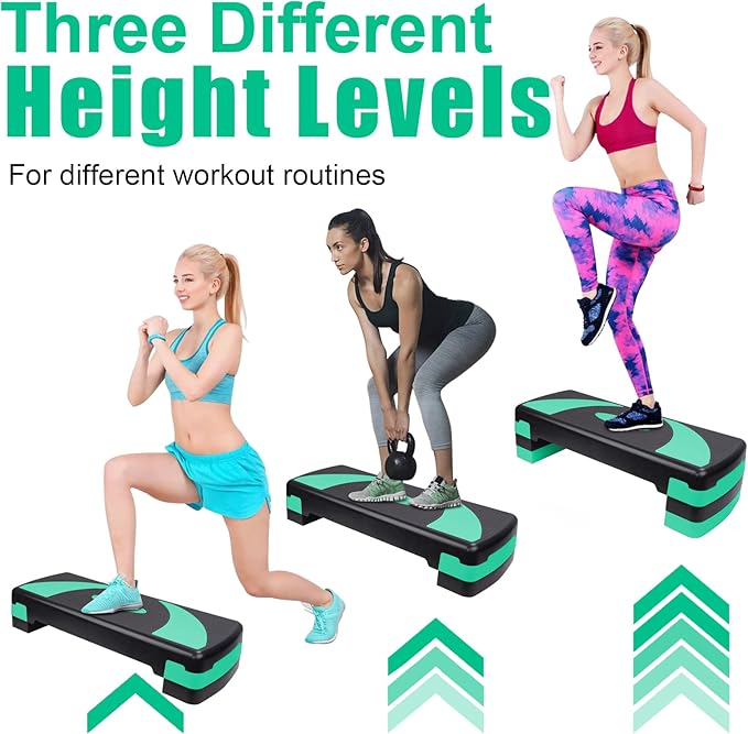 Adjustable Exercise Workout Aerobic Stepper Step Platform Trainer