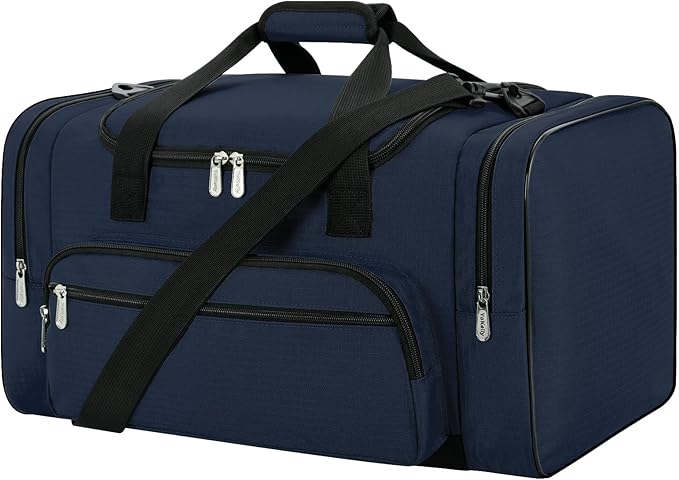 Gym Bag 22 inch Sport Duffle Bag for Men - 55L Weekender Duffel Bag for Travel - Navy Blue