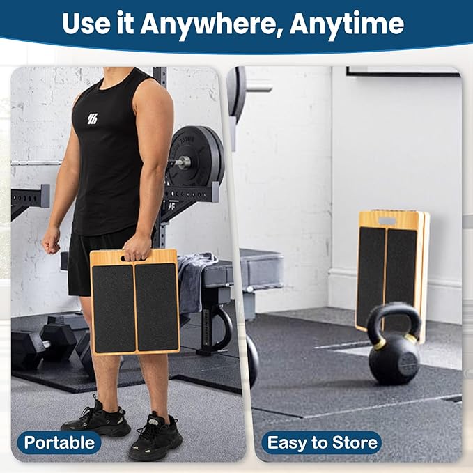 StrongTek 13” Wide Portable Wooden Slant Board, 5-Level Incline (15°-35°), Lower Grip Handle, Beginner & Rehab Friendly, Non-Slip Surface for Calf Stretching, Squats, Physical Therapy