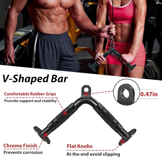 LAT Pulldown Attachments, Cable Machine Attachment Gym Accessories, Cable Attachments for Gym, Home Gym Accessories