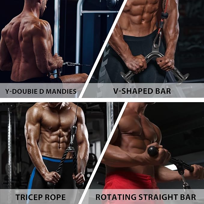 LAT Pulldown Attachments, Cable Machine Attachment Gym Accessories, Cable Attachments for Gym, Home Gym Accessories