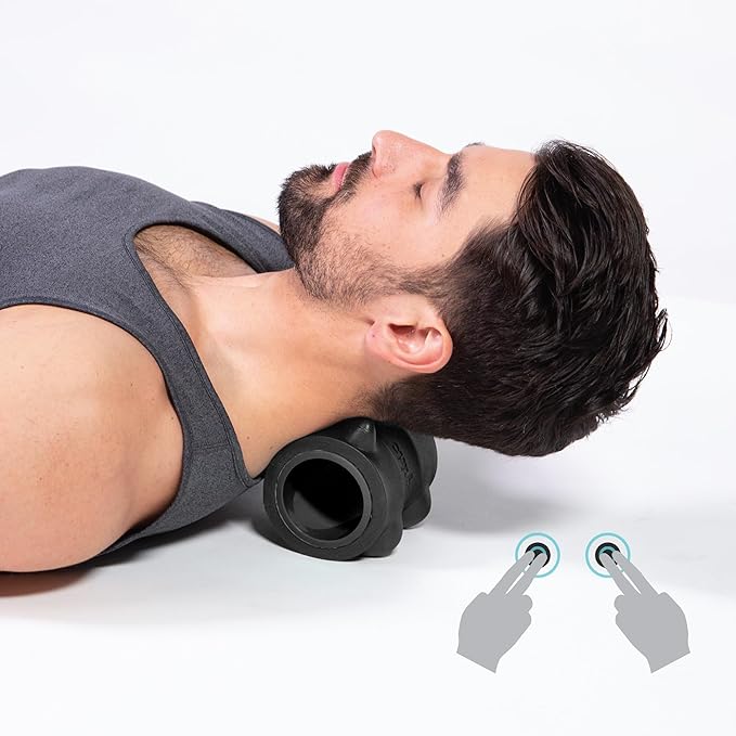 Chirp Wheel XR 3-Pack - 10” Acupressure, 6” Knot-Kneading Thumb, 4” Neck & Headache Relief, High Density Foam Massage Roller Set for Deep Tissue Back Roller & Muscle Therapy, Supports 500lbs, Black