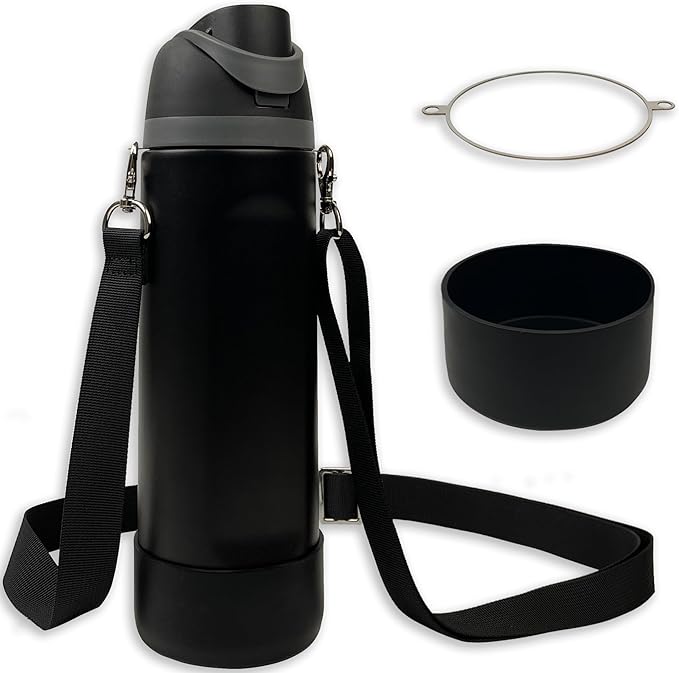 Silicone Boot Set for Owala Water Bottle 24 oz, 32 oz, 40 oz - Includes Non-Slip Sleeve, Shoulder Strap & Handle Strap, Perfect Owala Accessories, Fits Owala Tumbler, Owala FreeSip, Candy Coated