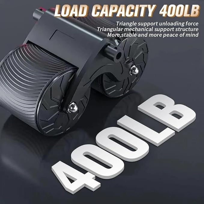 2024 New Ab Roller Wheel with Timer & Knee Mat,Automatic Rebound Abdominal Wheel with Elbow Support Ab Workout Equipment for Strengthening Core Muscles Abs Exercise Roller for Women Men