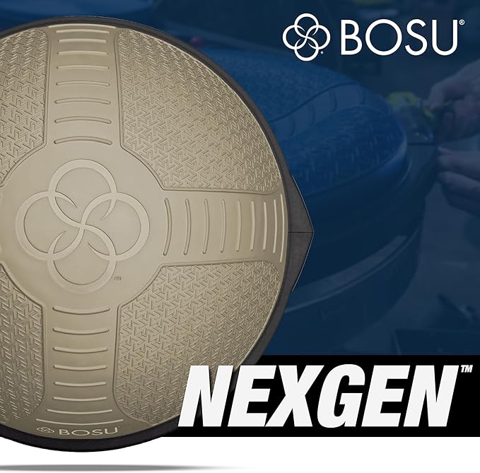 Bosu Half Ball Home Balance Exercise Trainer for Strength and Flexibility Workouts with Built to Last Burst Resistant Material and Hand Pump