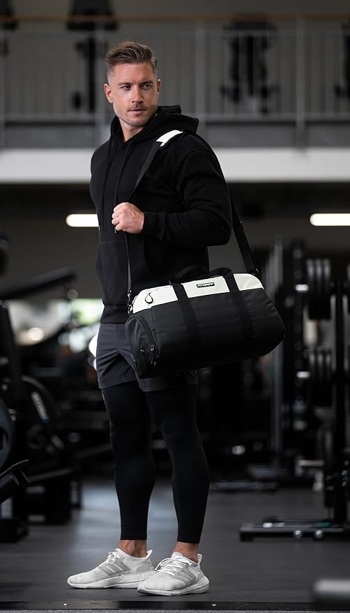 Fitgriff® Gym Bag V2 for Men and Women with Shoe & Wet Compartment - Duffle Bag for Travel, Sports, Fitness and Workout