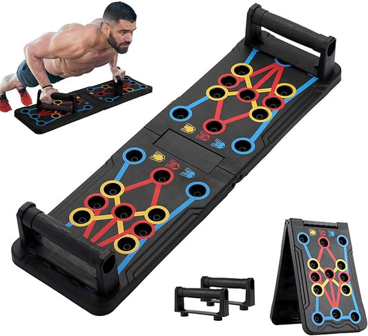Foldable PushUp Stands Board Fitness,Workout Equipment for Home Gym, Men & Women Adjustable Pushup Board for Chest, Abs, Arms & Core Training,Portable Push-Up Board for Full Body Exercise