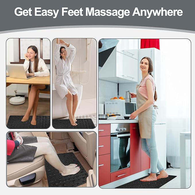 Portable Feet Acupressure Mat, Foldable Foot Massager Mat, Pressure Point Massage Pad, Anti Fatigue Office Standing Desk Stand Up Pad, Relieve Foot Pain(27.6"x16.7")
